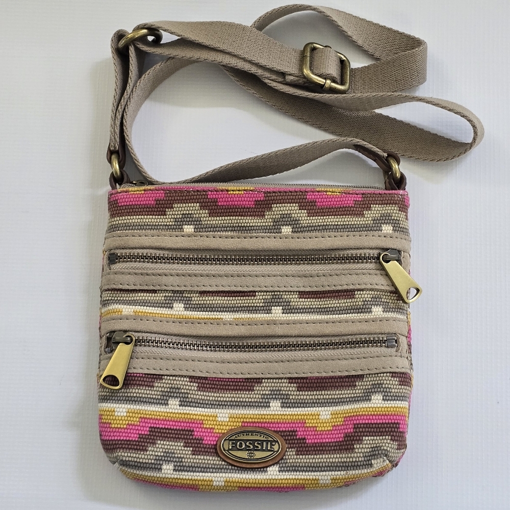 Fossil | Explorer Aztec Pattern Crossbody Bag - image 1